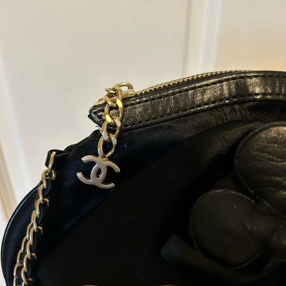 Chanel Four Leaf Clover Satin clutch/wristlet bag Limited Listing! - Picture 5 of 12